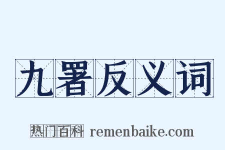 九署反义词是什么意思的图片